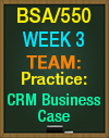 BSA/550 Week 3 Team: Practice: CRM Business Case